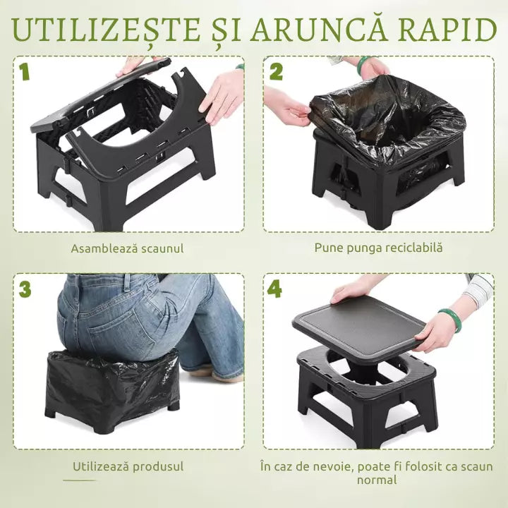 TOALETĂ PORTABILĂ PLIABILĂ