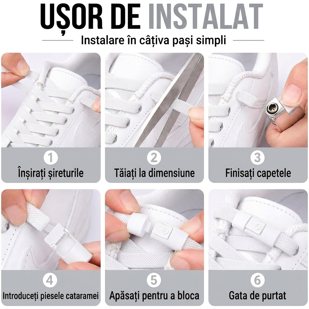 Șireturi Elastice Fără Nod