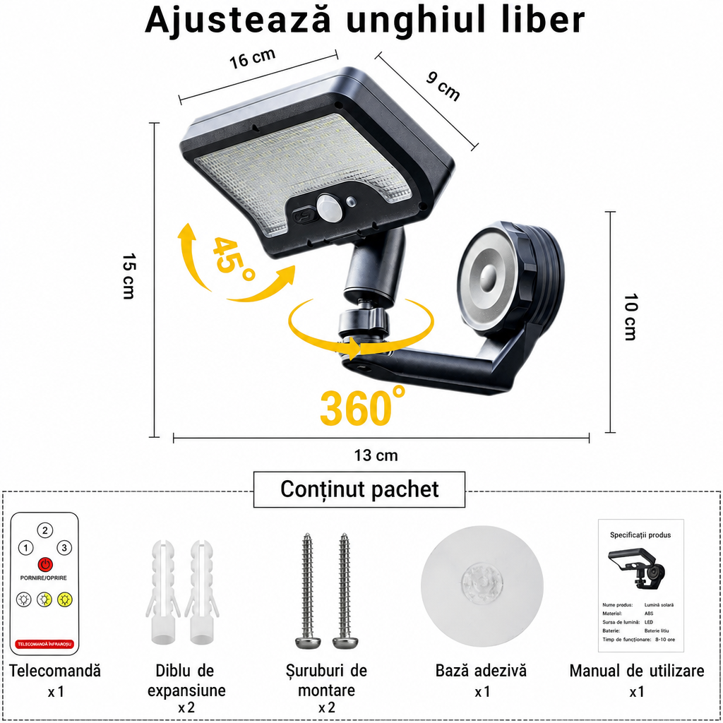 Lumină Solară Magnetică Senzor