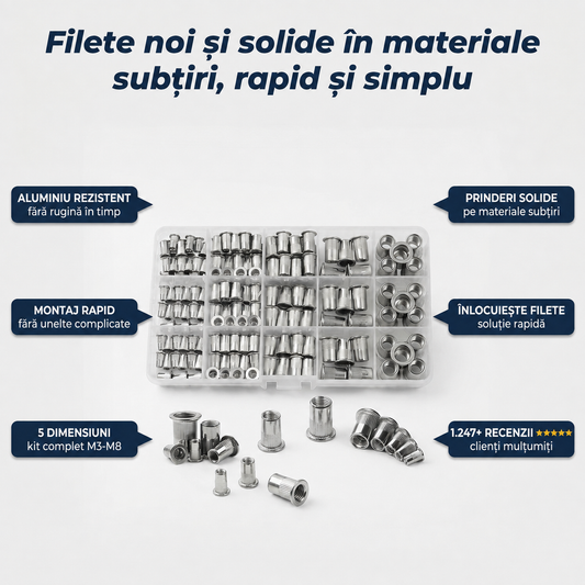 Kit Nituri Filetate Aluminiu
