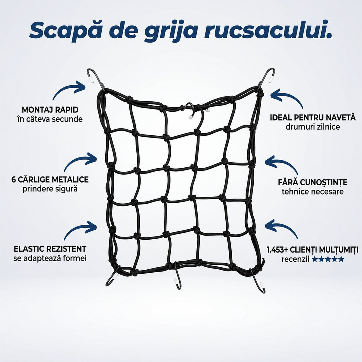 Plasă Elastică Bagaje Moto