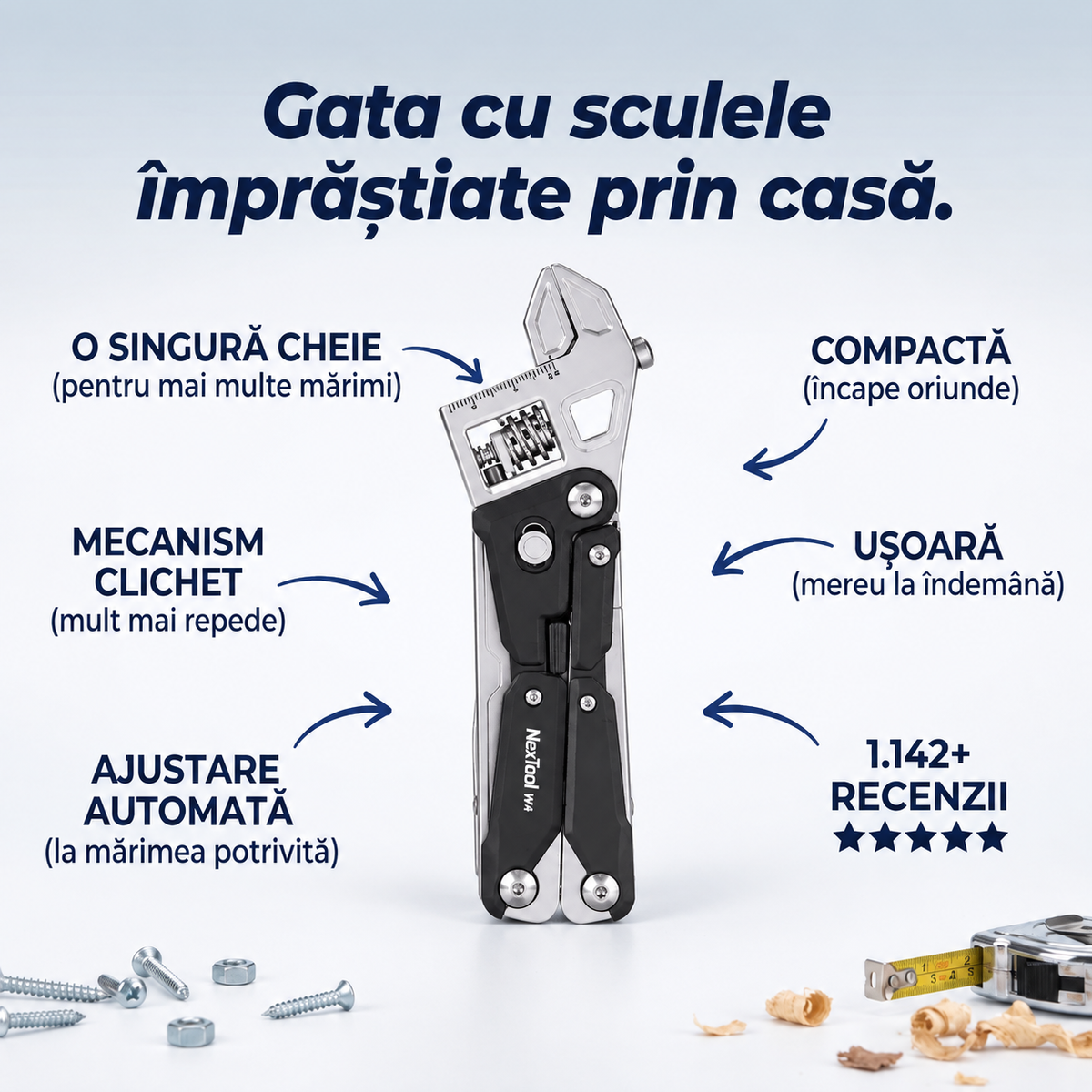 Cheie Ajustabilă Cu Clichet