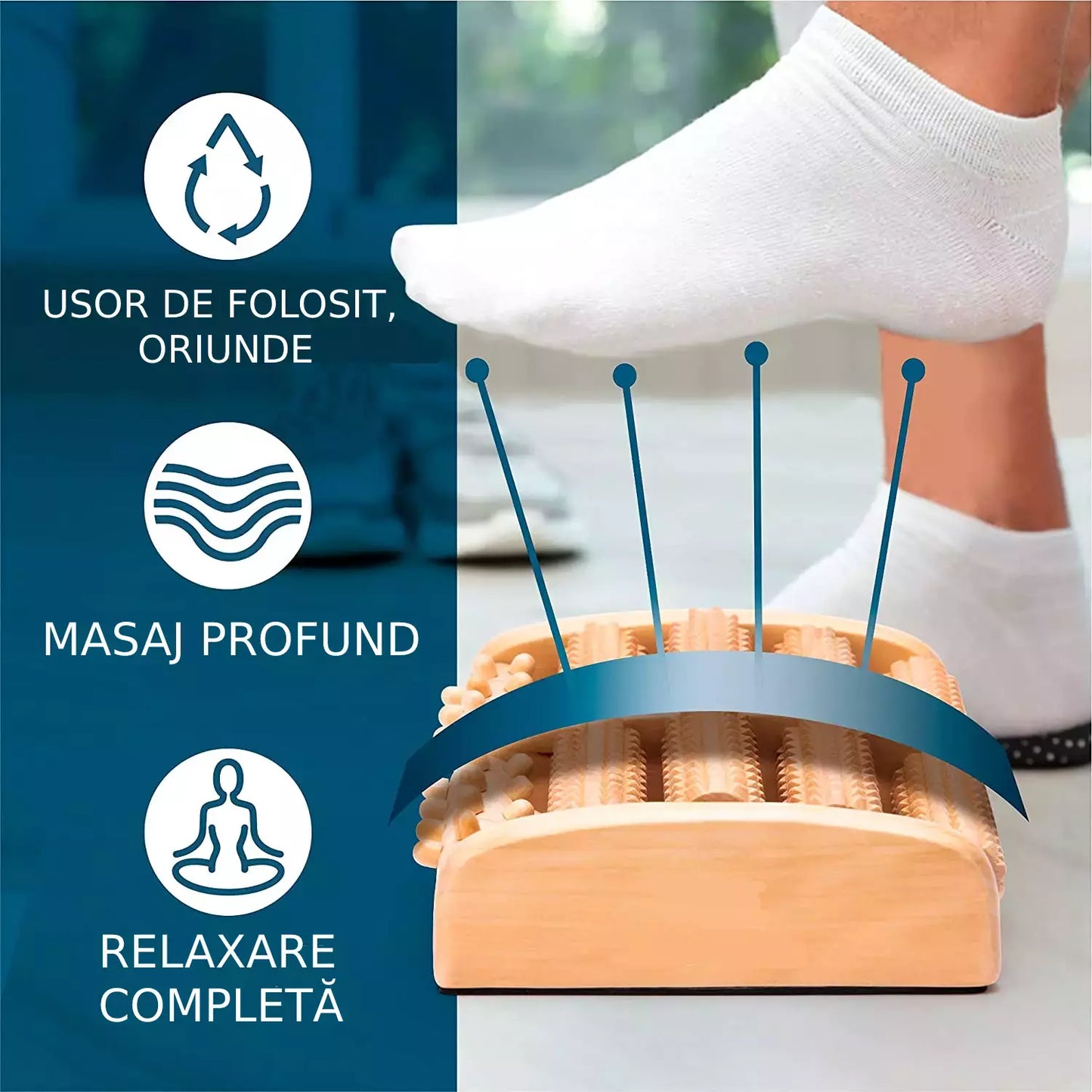 INSTRUMENT MASAJ LEMN PENTRU PICIOARE