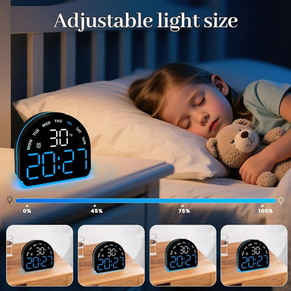 Ceas deșteptător digital cu lumină ambientală