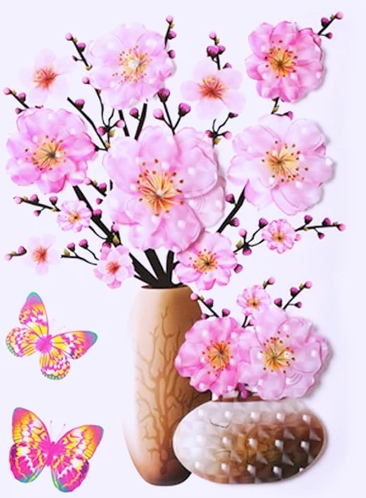 SET 4 STICKERE FLORALE