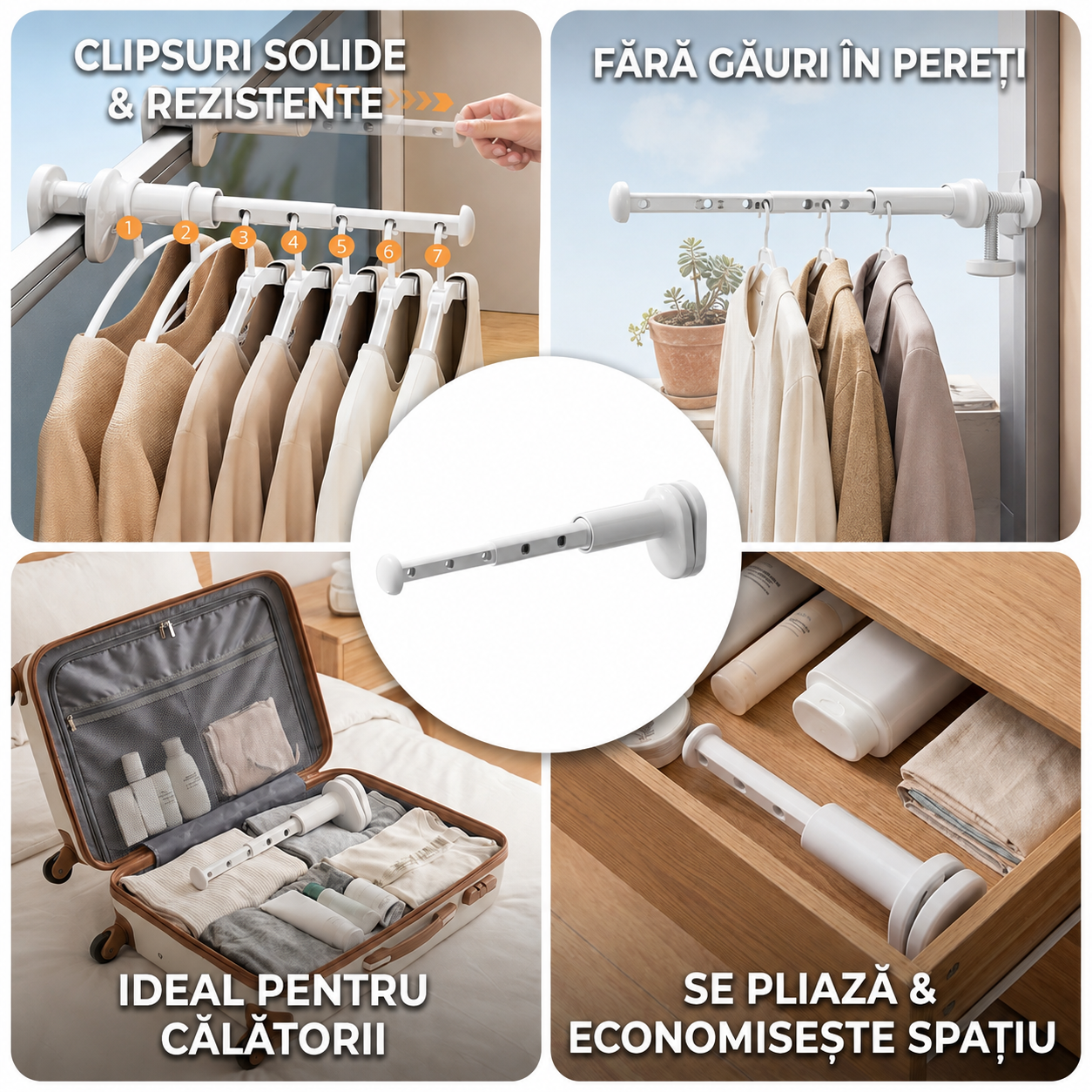 Suport Uscare Pliabil Geam