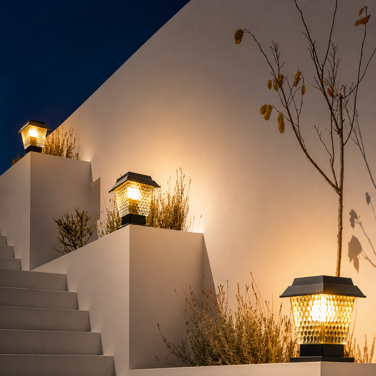 Lampă Solară Stâlp Exterior