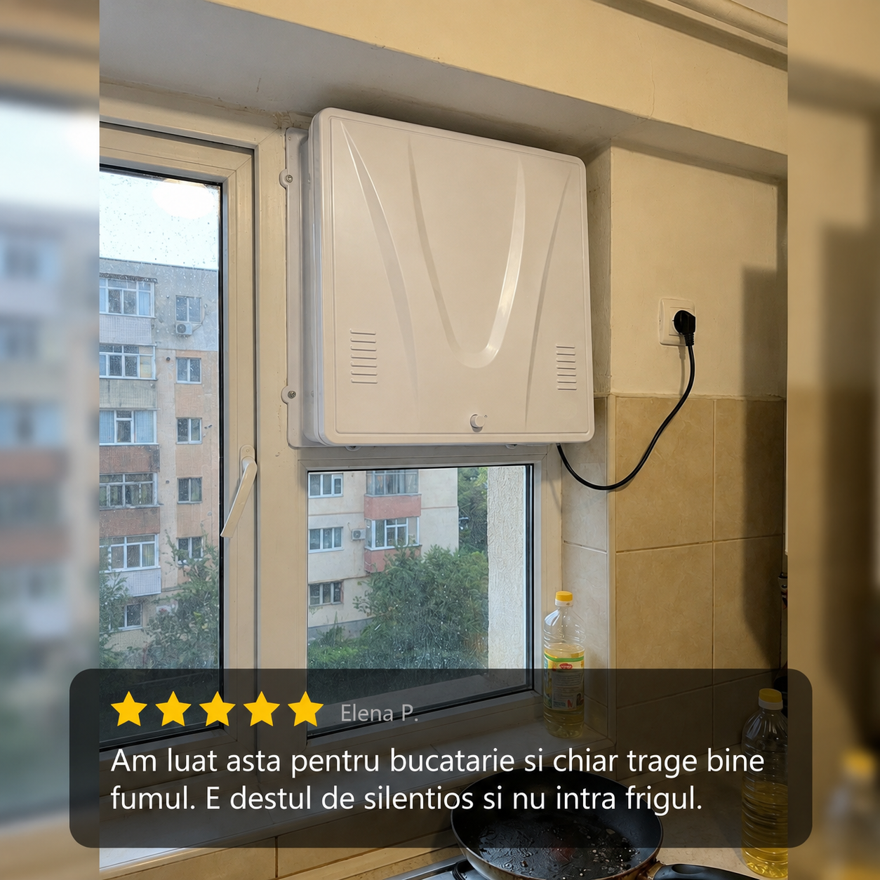 Ventilator Silențios Fereastră Bucătărie