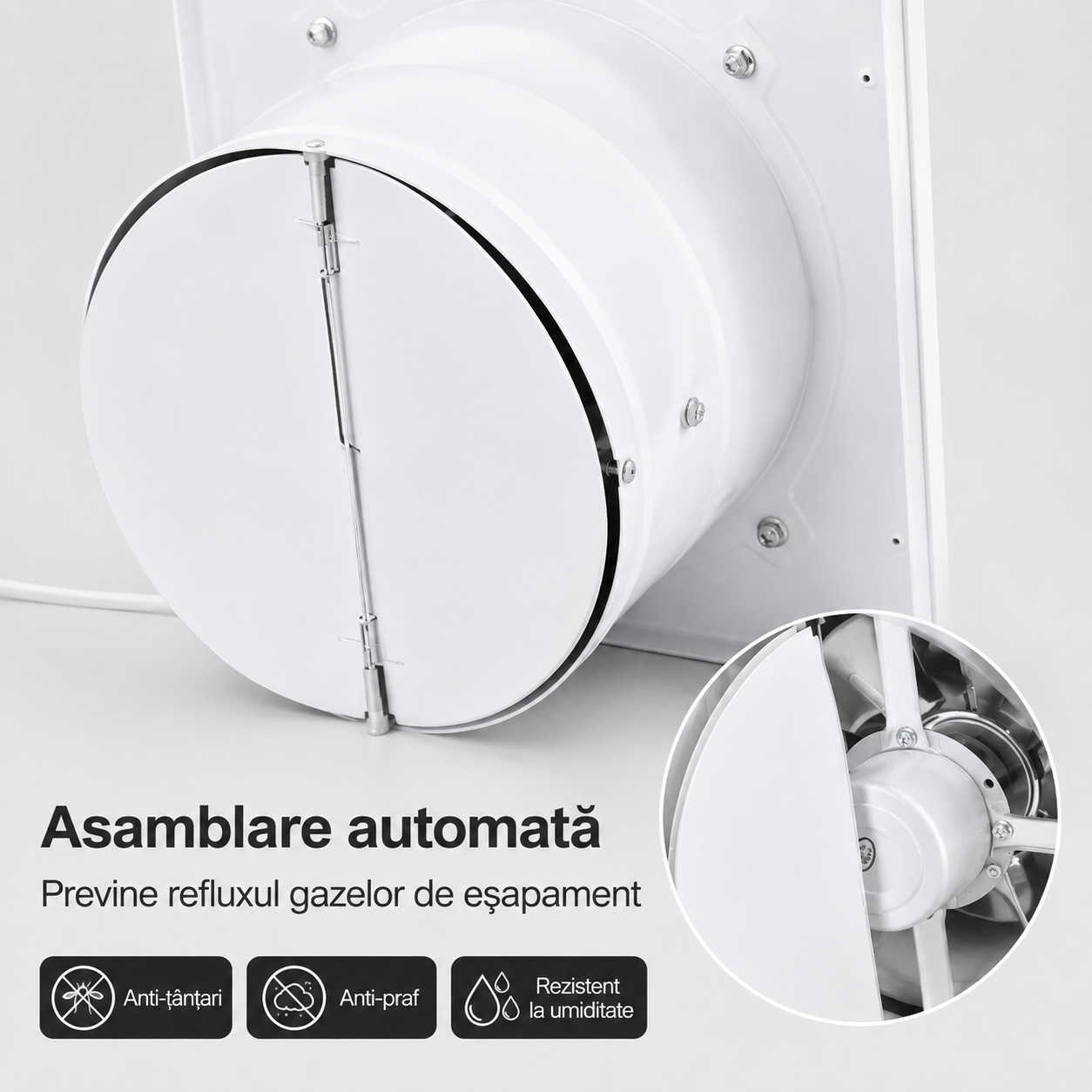 Ventilator Silențios Fereastră Bucătărie