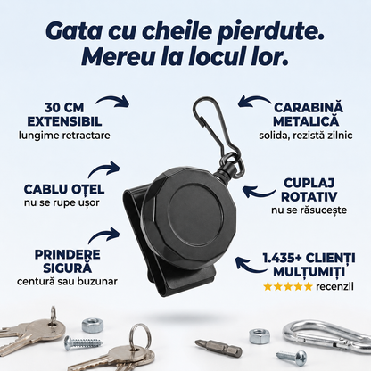 Cablu Retractabil Chei Antipierdere