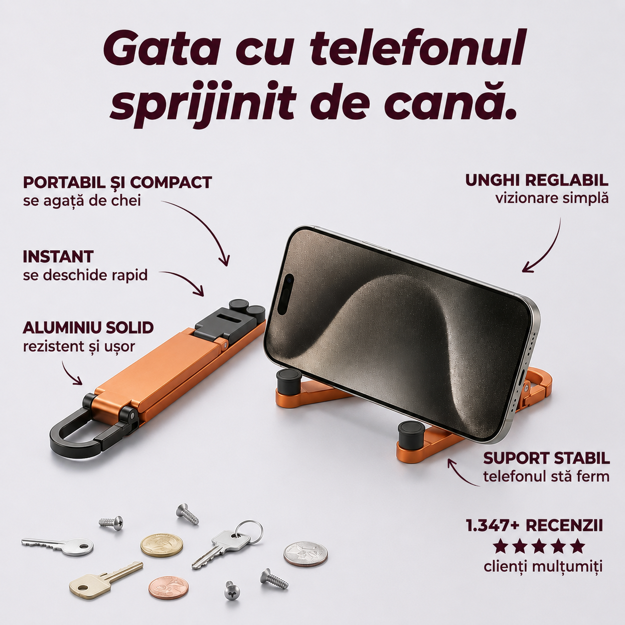 Suport Telefon Pliabil Breloc