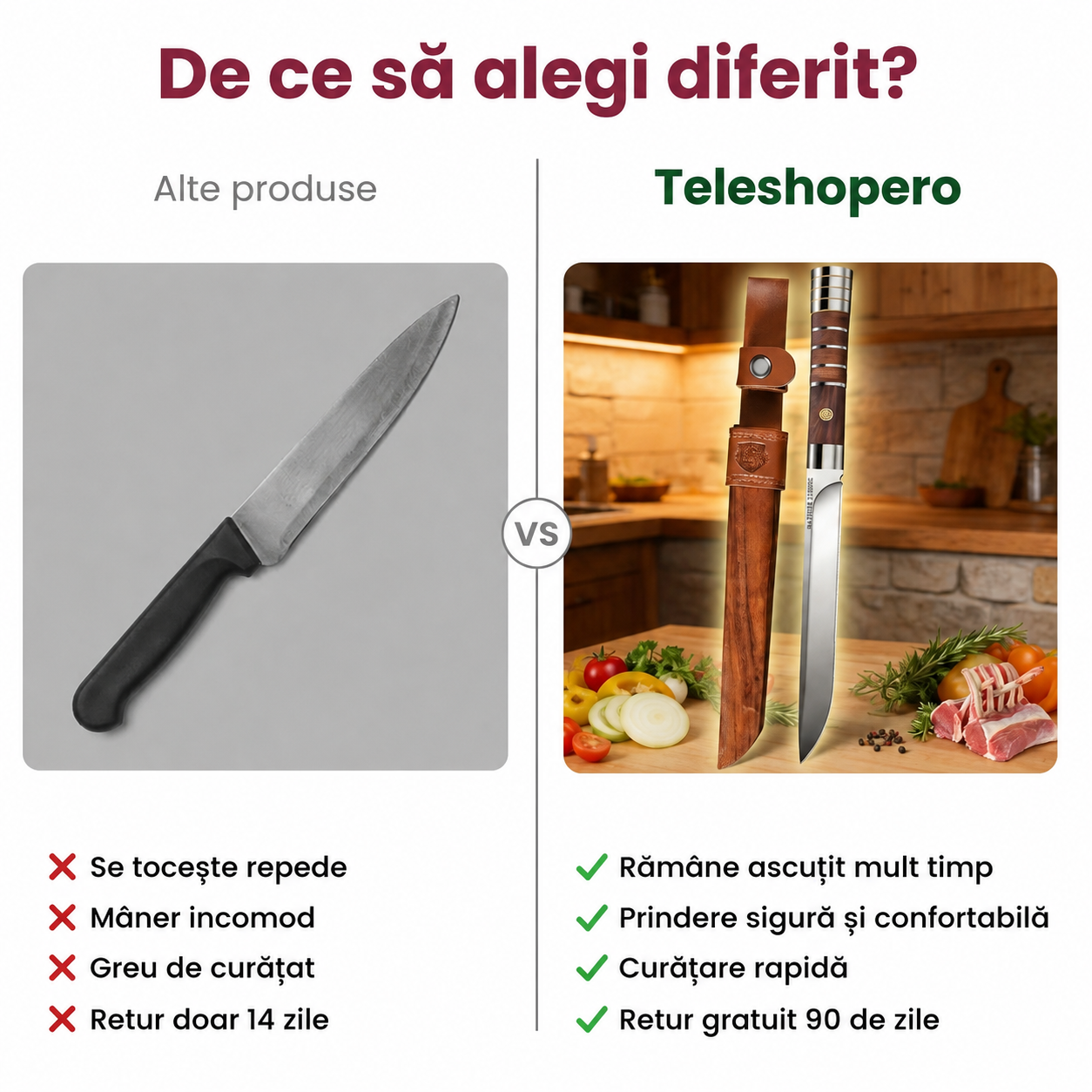 Cuțit Profesional Tranșare Oase
