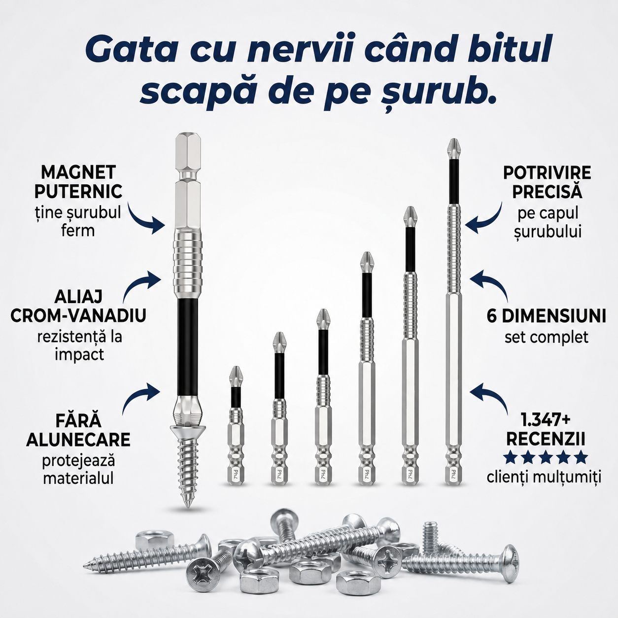 Set biți impact magnetici