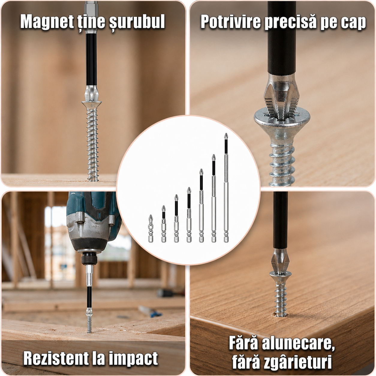 Set biți impact magnetici