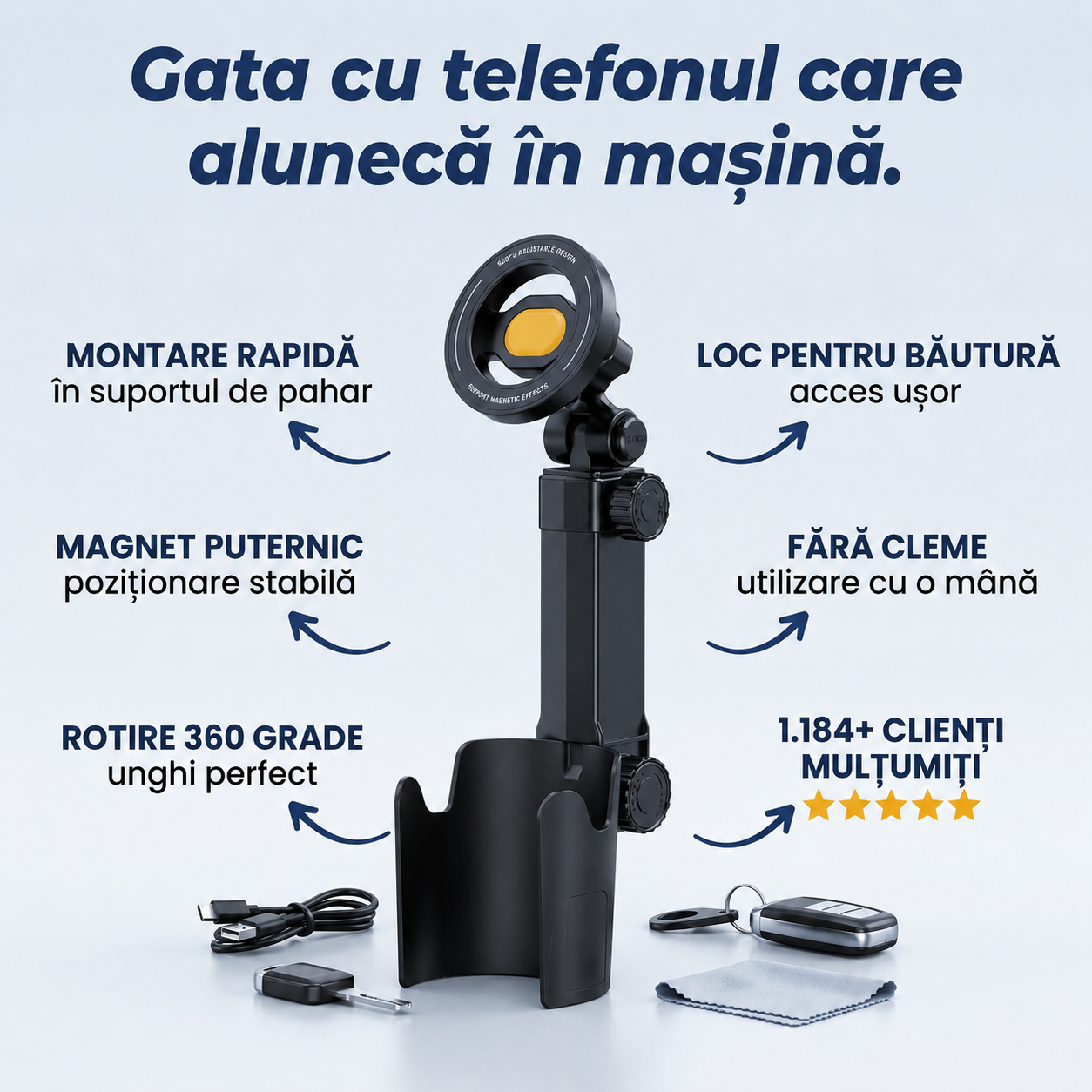 Suport Magnetic Auto Pahar