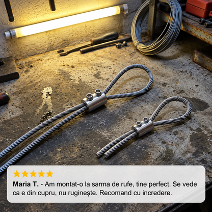 Cleme Duble Cupru Cabluri