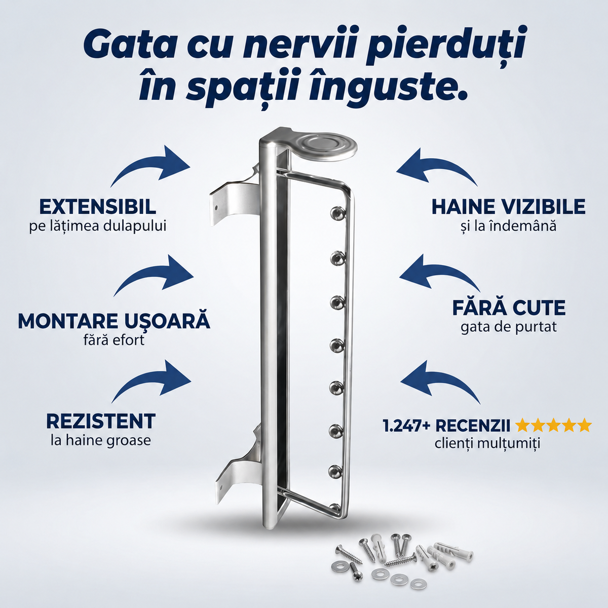 Suport Extensibil pentru Haine
