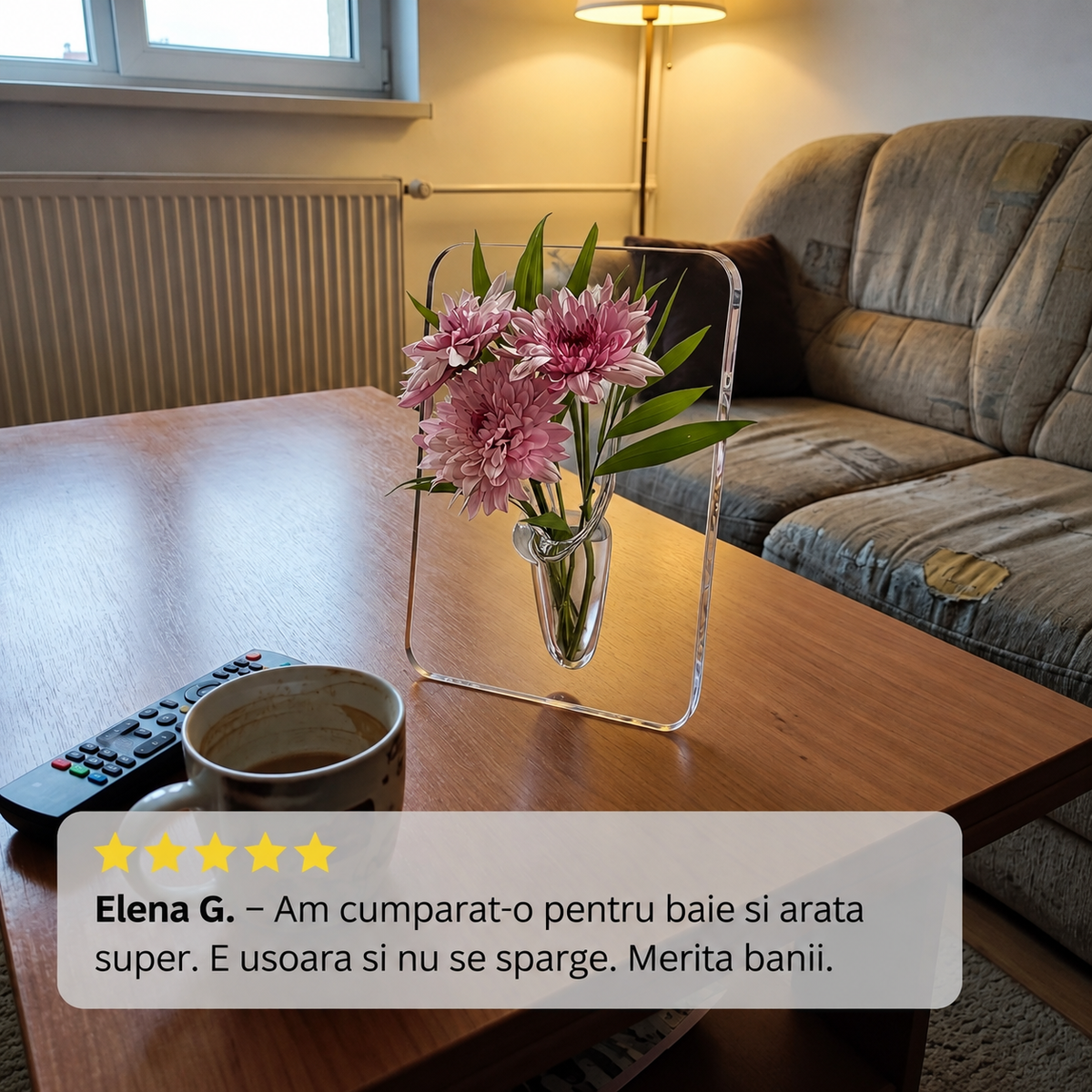 Vază Transparentă din Acril