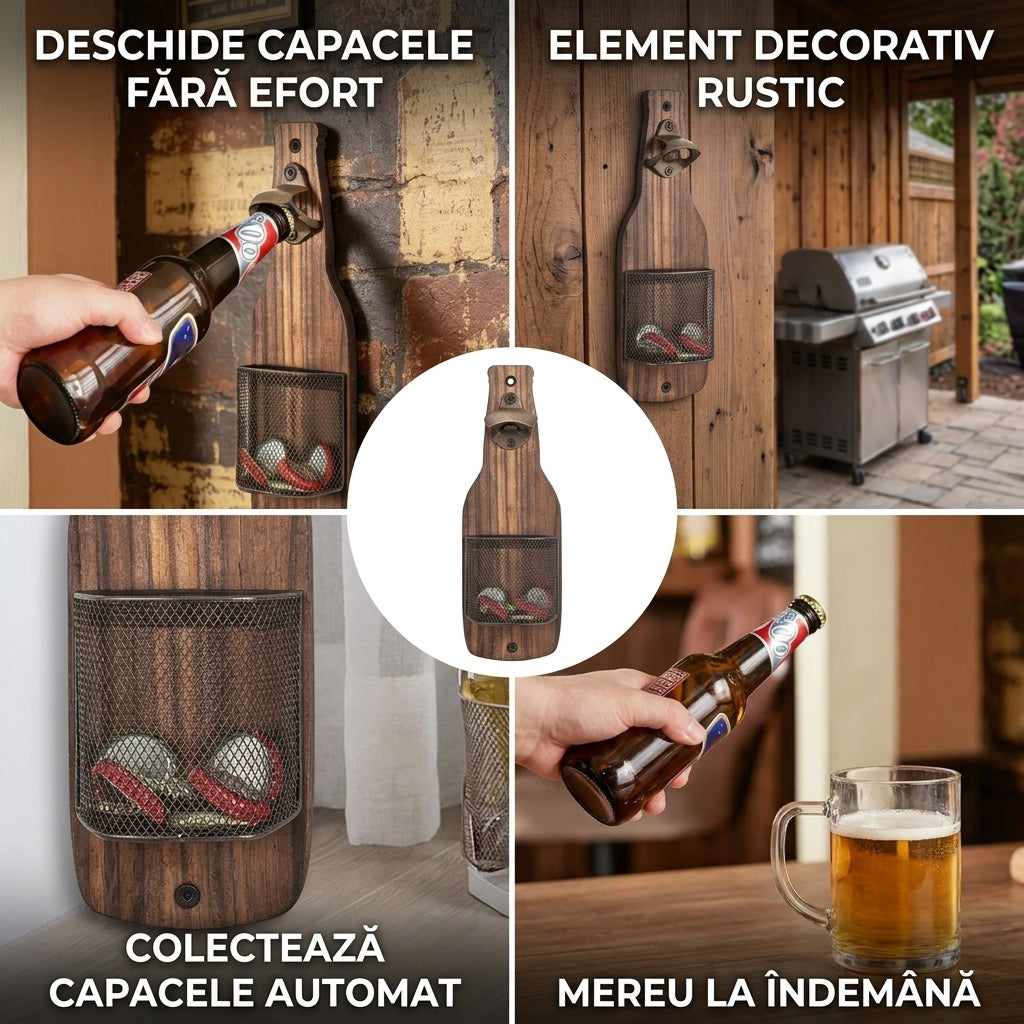 Desfăcător Sticle Perete Lemn