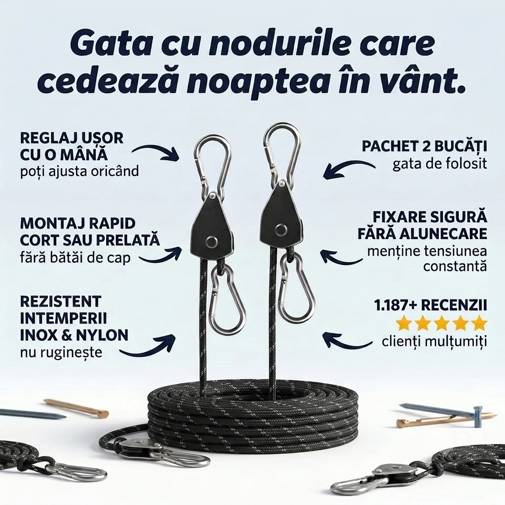 Cârlig reglabil pentru frânghii