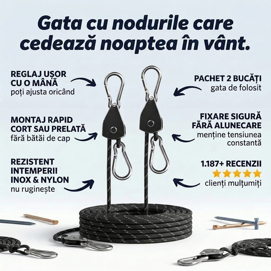Cârlig reglabil pentru frânghii