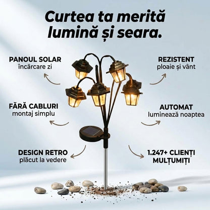 Lumină Solară Vintage Grădină