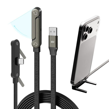 Set de 2 Cabluri USB-C cu Suport Pliabil