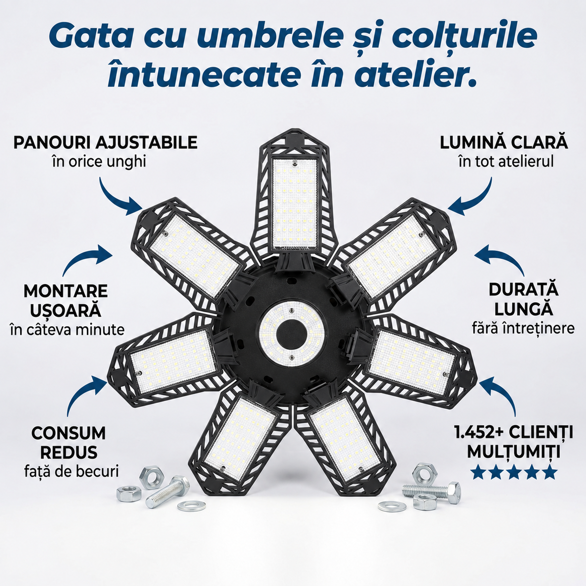Lampă LED Atelier Deformabilă