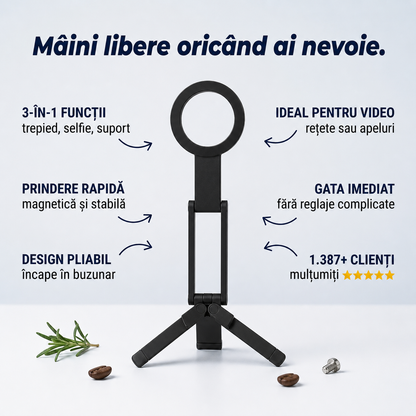 Suport Telefon Magnetic Trepied