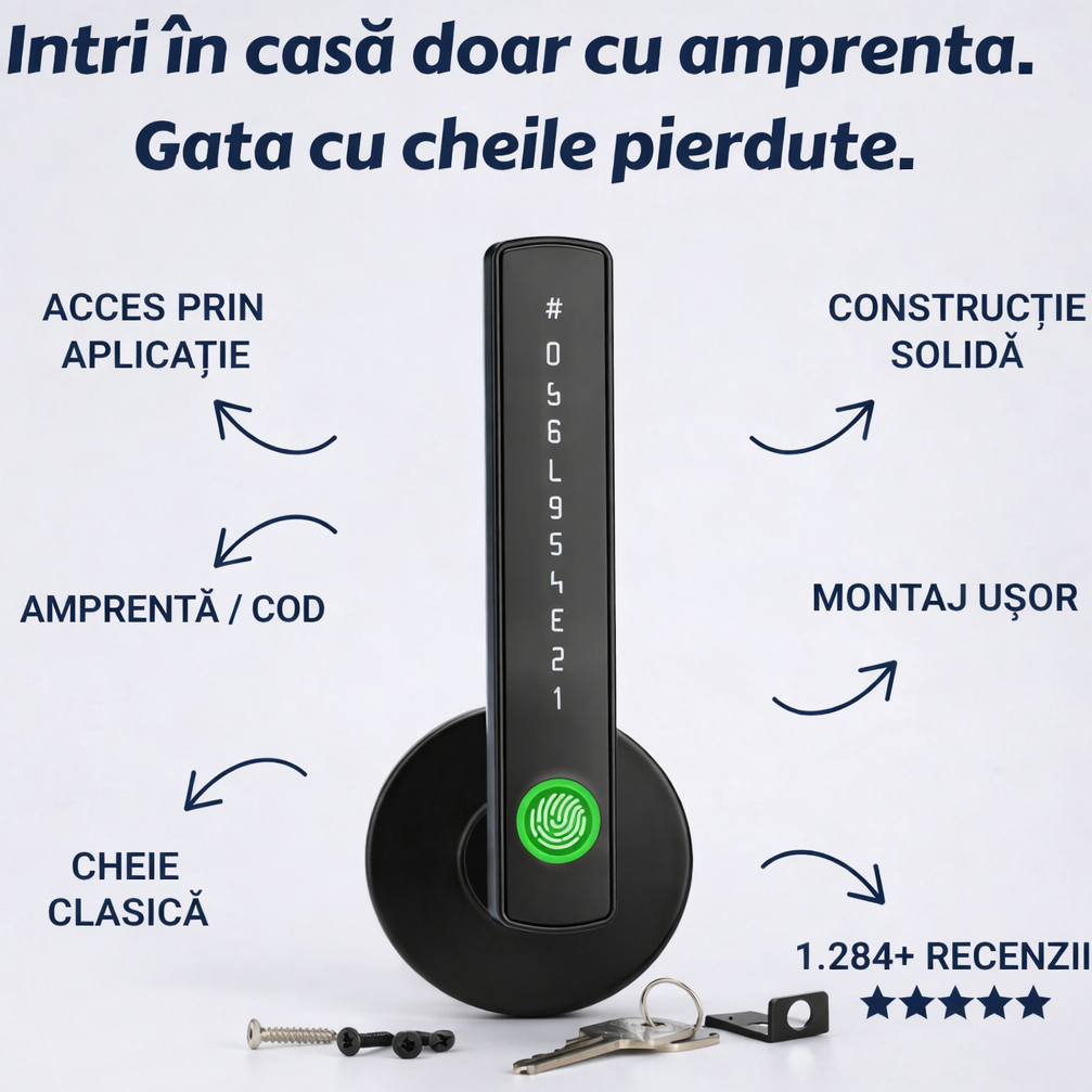 Încuietoare Smart cu Amprentă