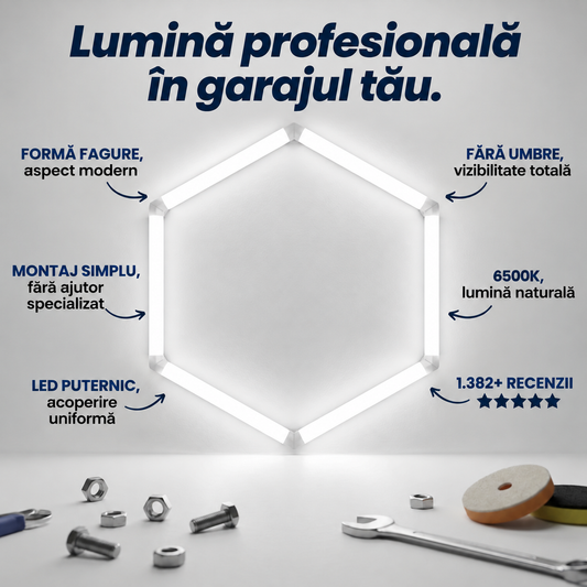 Lumină Hexagon Pentru Garaj