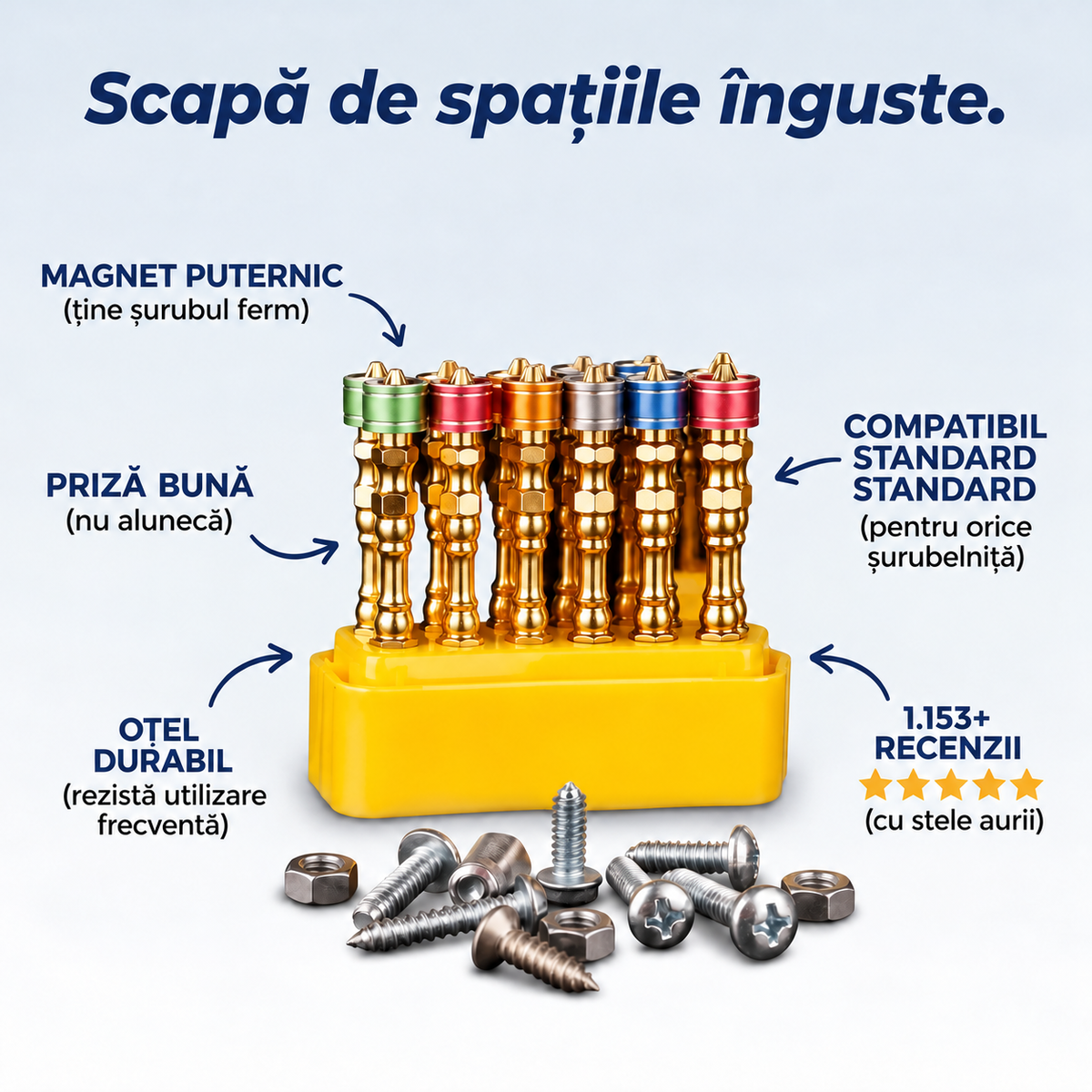 Set Biți Magnetici Șurubelniță