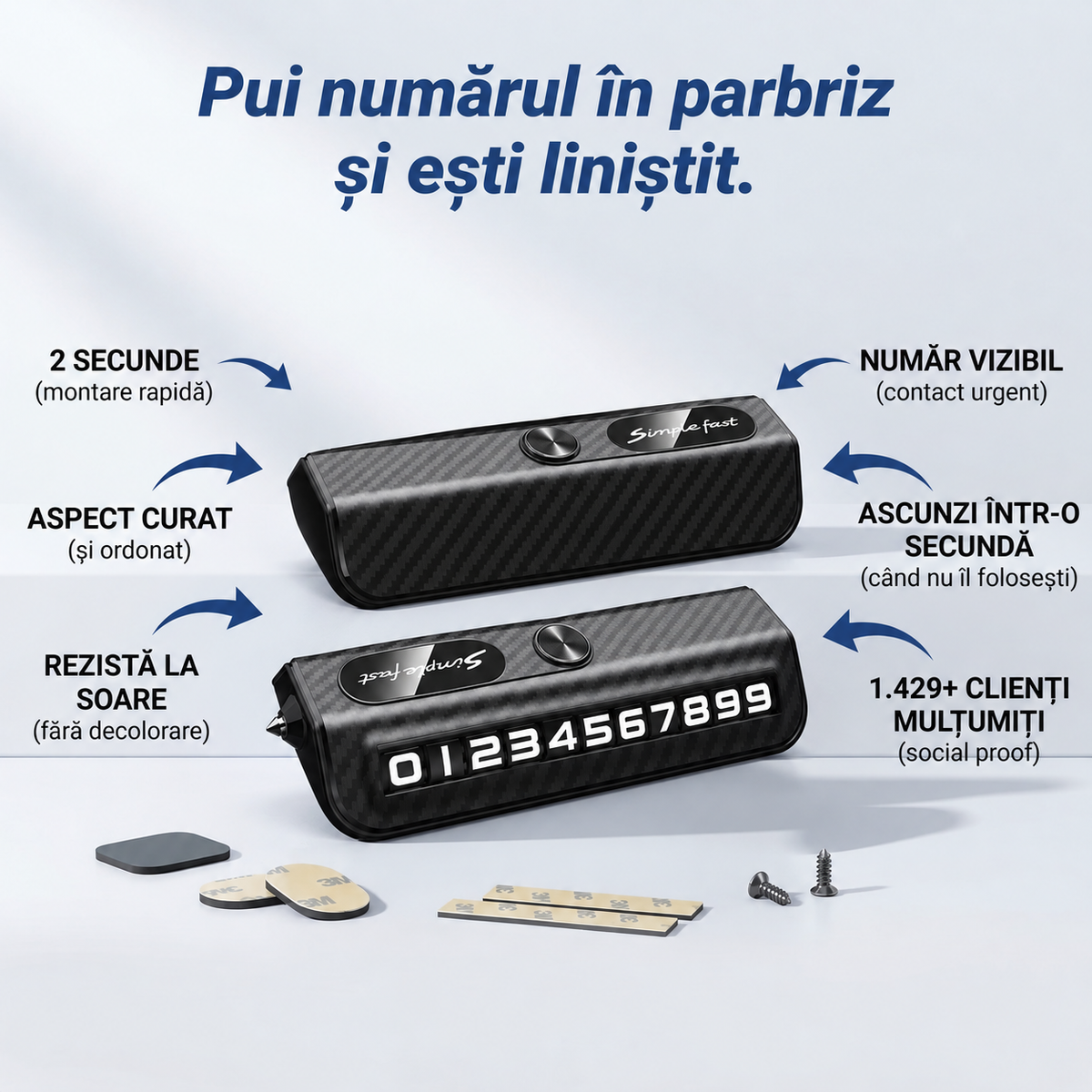 Suport Număr Parcare Auto