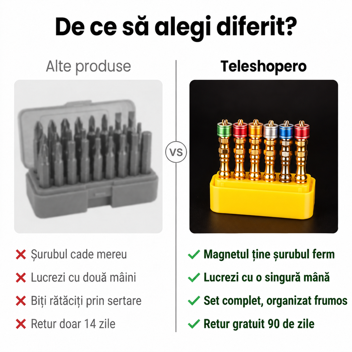 Set Biți Magnetici Șurubelniță