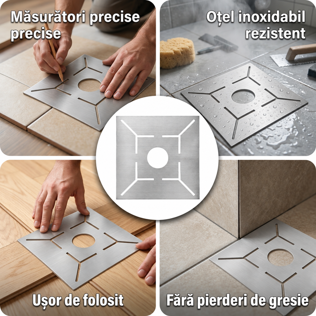 Riglă Măsurare Pardoseală Inox