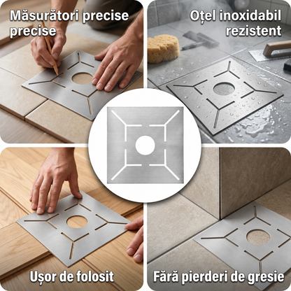 Riglă Măsurare Pardoseală Inox