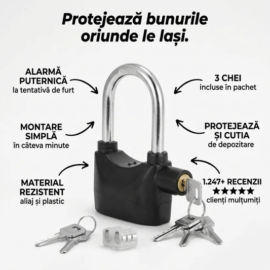Blocare Antifurt cu Alarmă