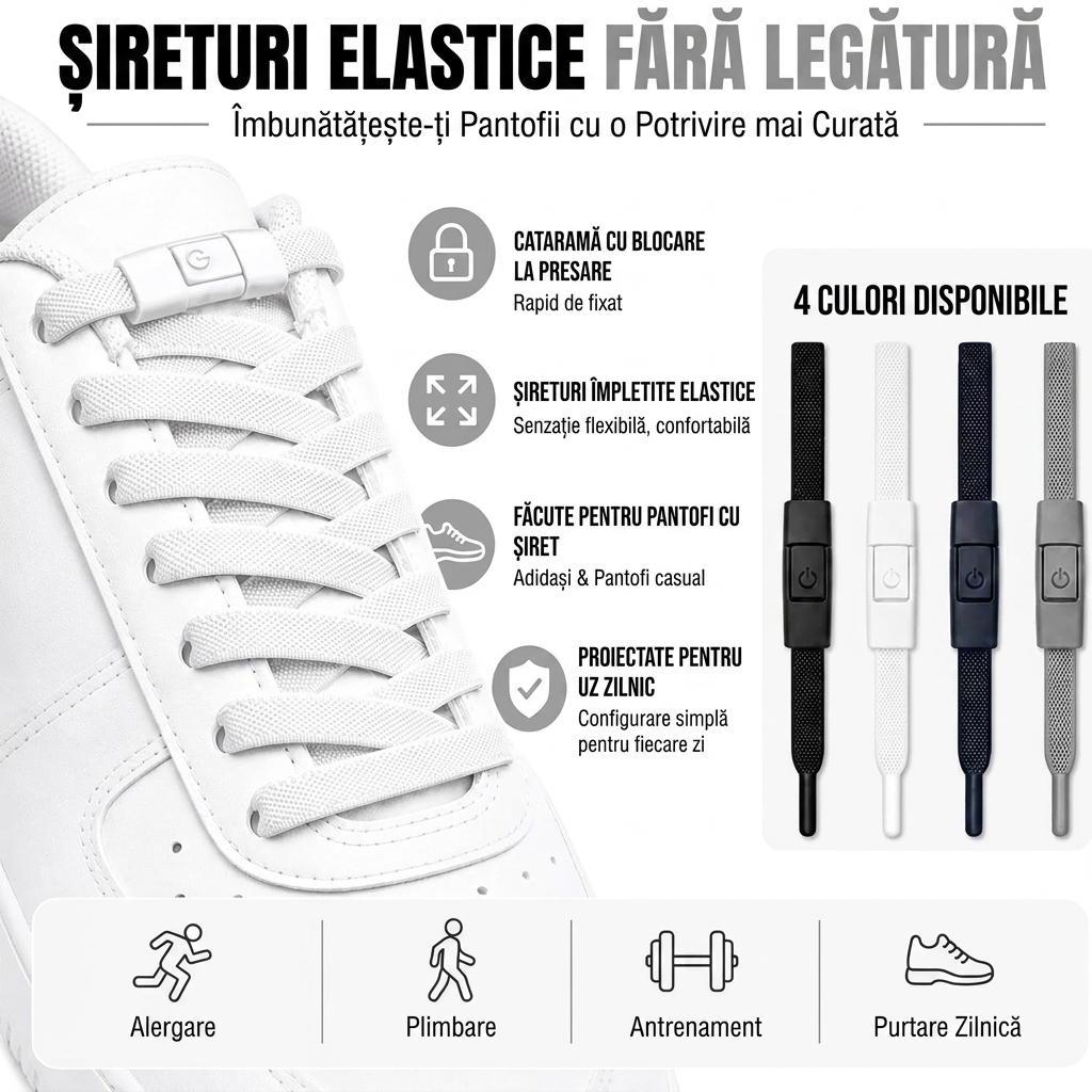 Șireturi Elastice Fără Nod