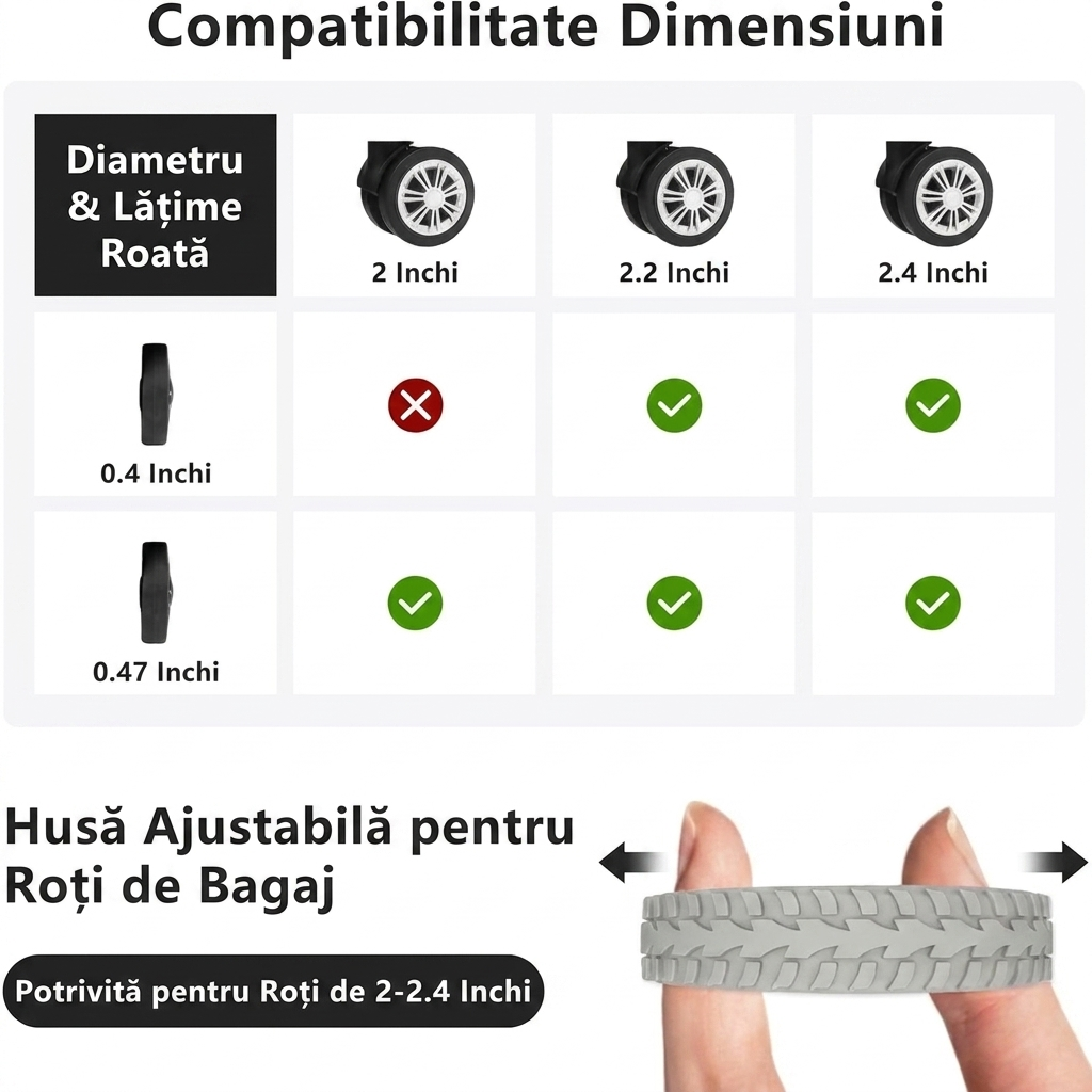 Protecții Silicon Roți Troler