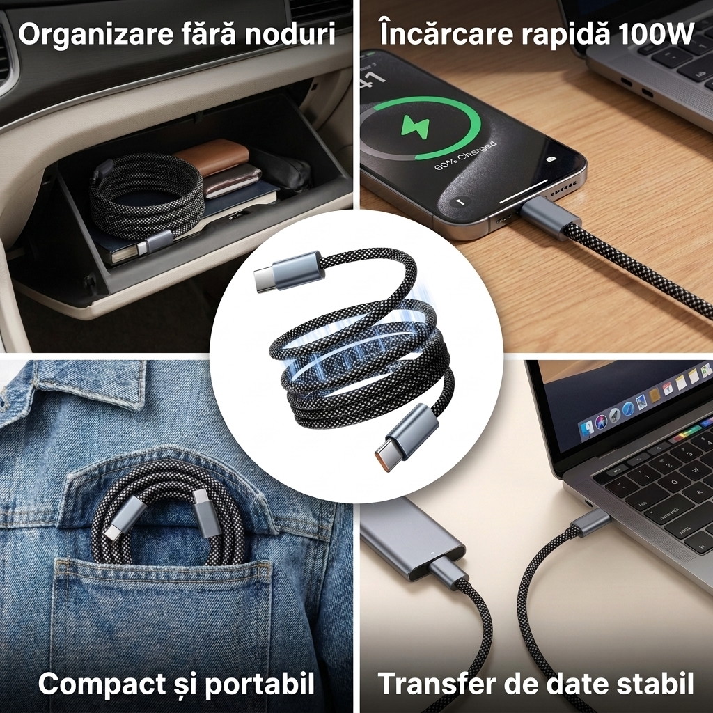 Cablu Magnetic USB-C
