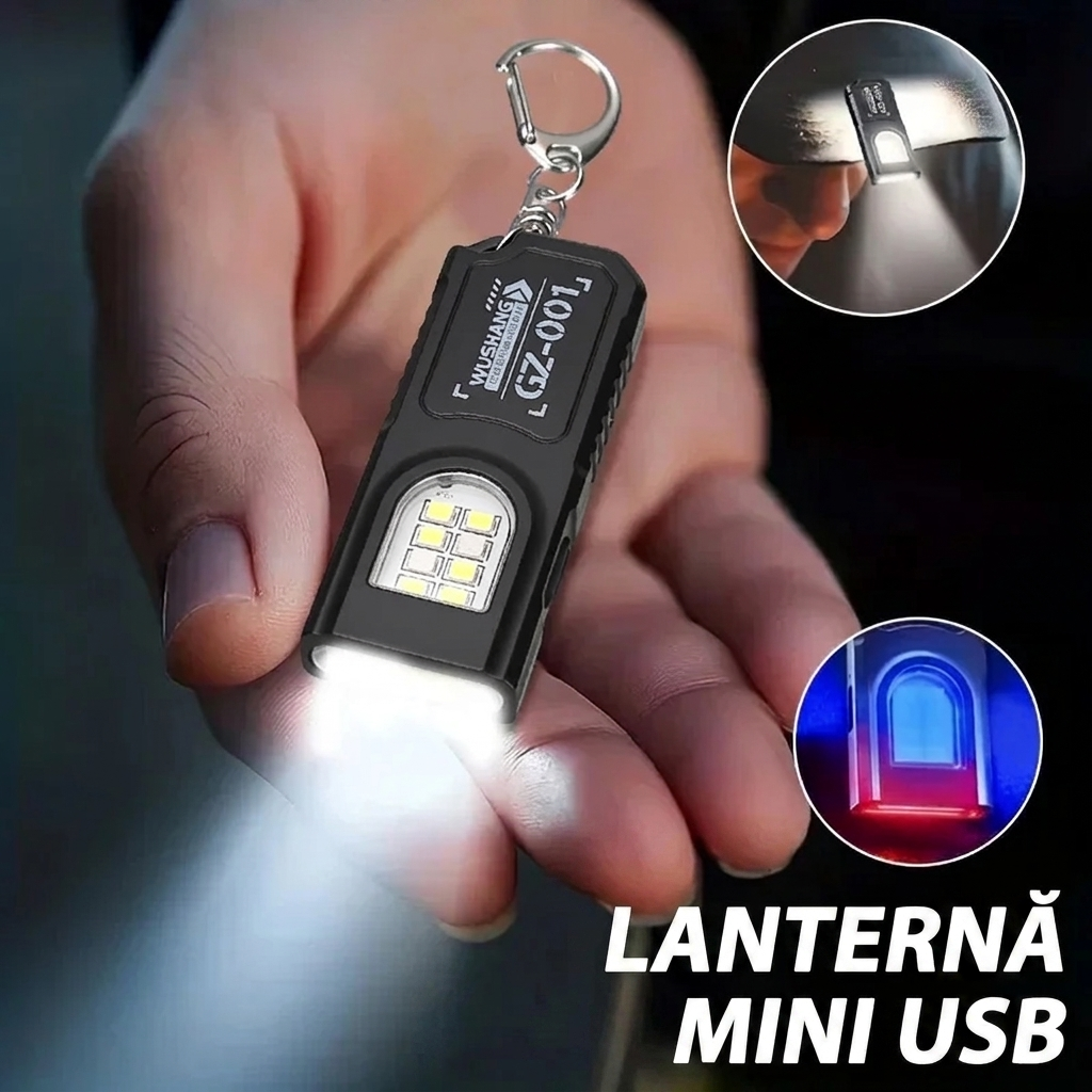 Lanternă Breloc LED Reîncărcabilă