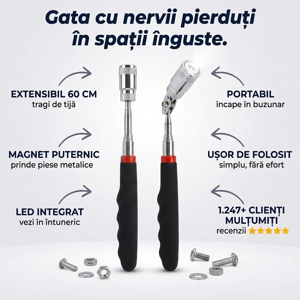 Unealtă Telescopică cu Magnet