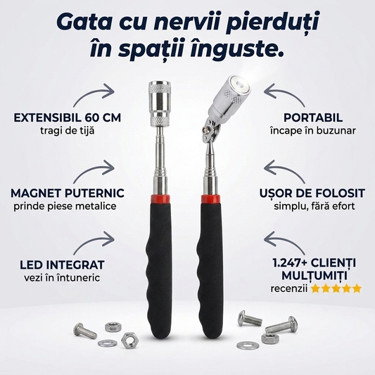 Unealtă Telescopică cu Magnet