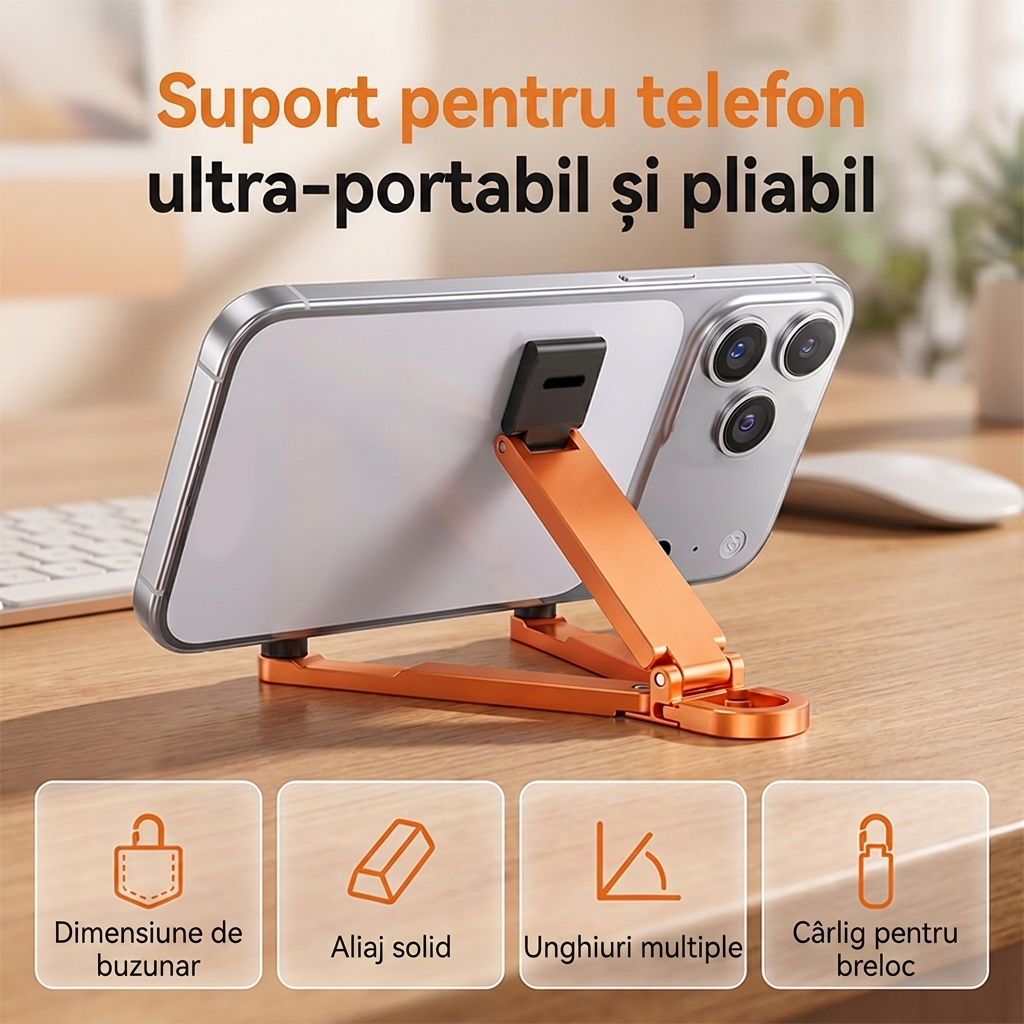 Suport Telefon Pliabil Breloc
