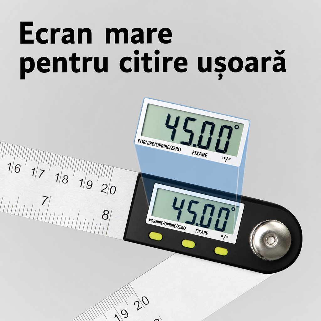 Riglă Digitală Unghiuri