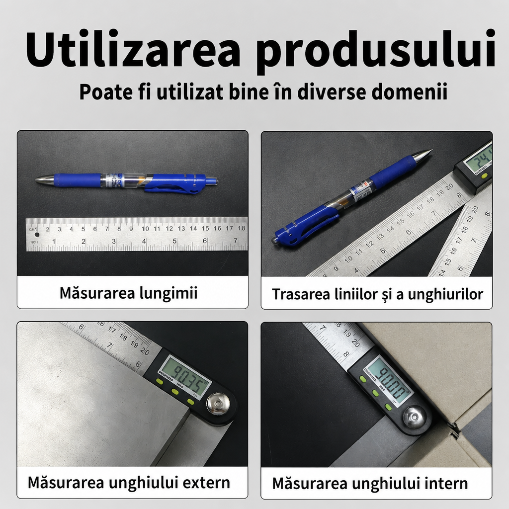 Riglă Digitală Unghiuri