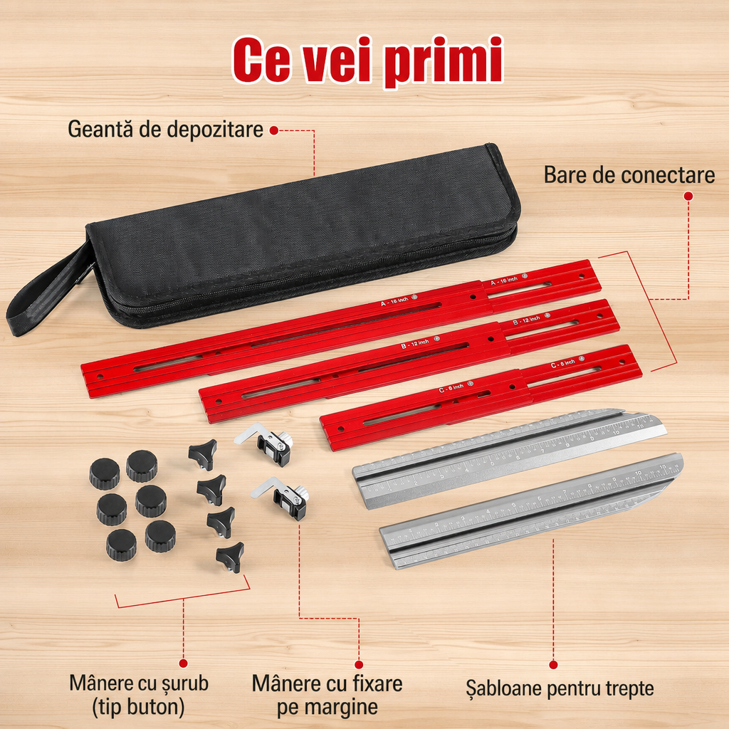Șablon Reglabil pentru Trepte