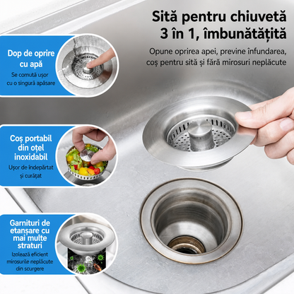 Stopper Inox Pop-Up Chiuvetă