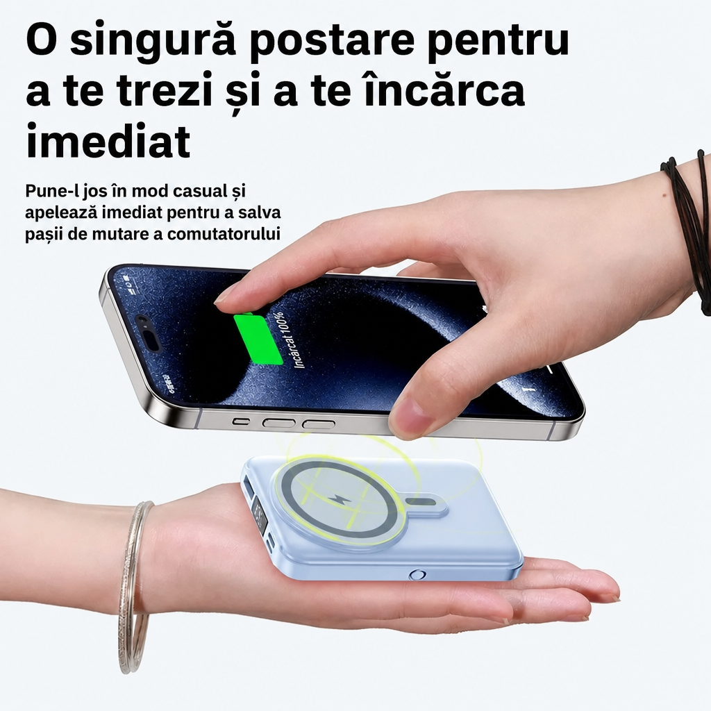 PowerBank Magnetic cu Stand