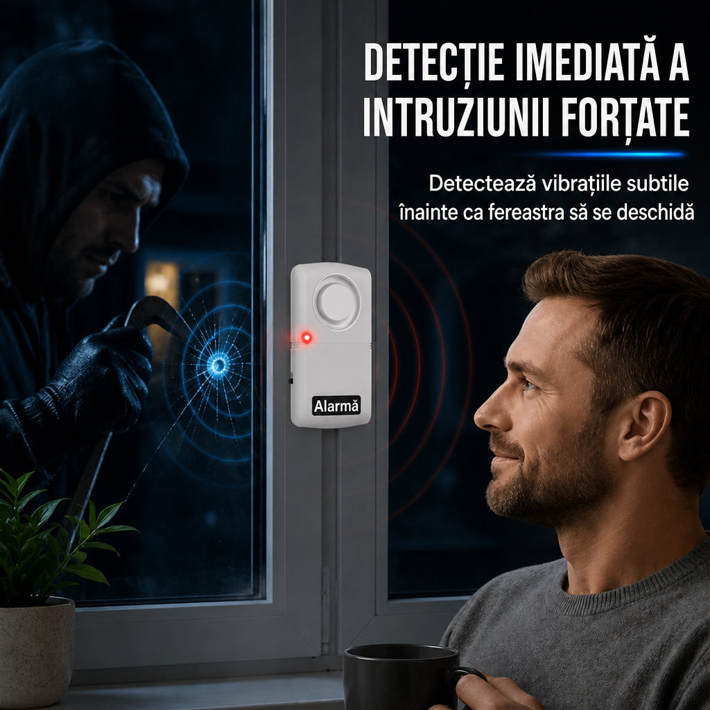 Alarmă Vibrație Uși Ferestre